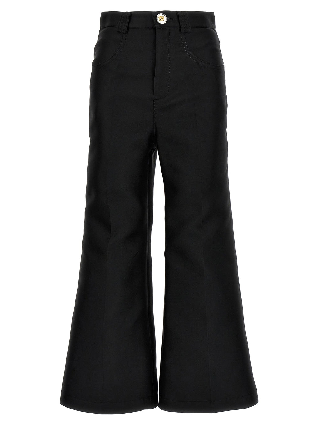 Giambattista Valli Black Polyester Flared Pants