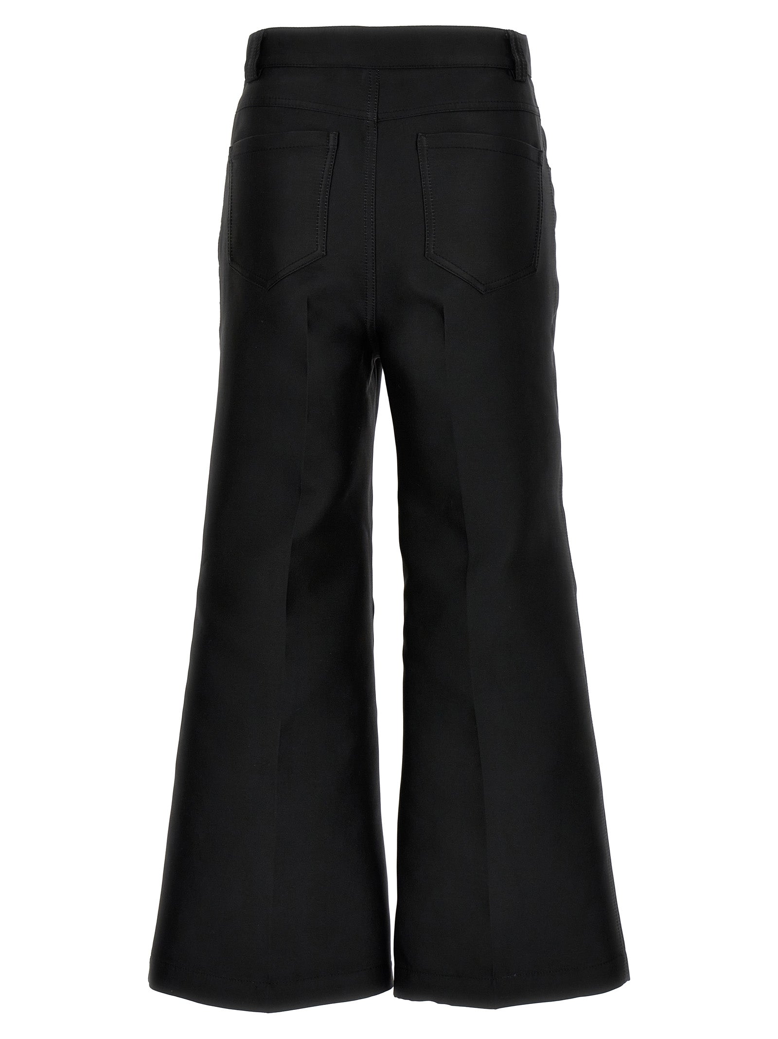 Giambattista Valli Black Polyester Flared Pants