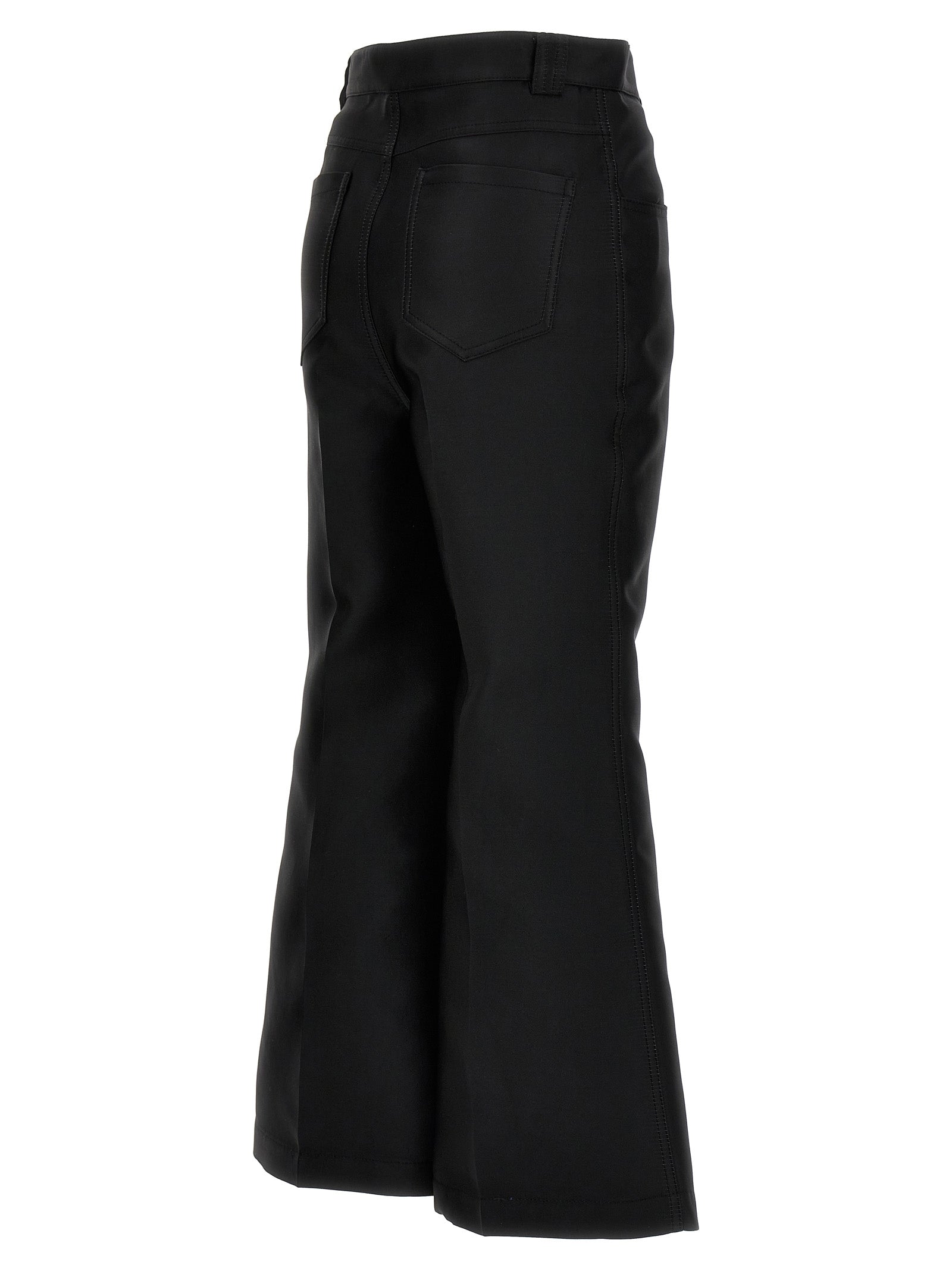 Giambattista Valli Black Polyester Flared Pants