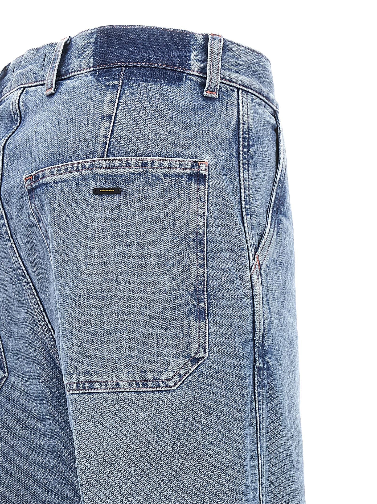 Made in Tomboy Blue Cotton Relaxed Fit Jeans