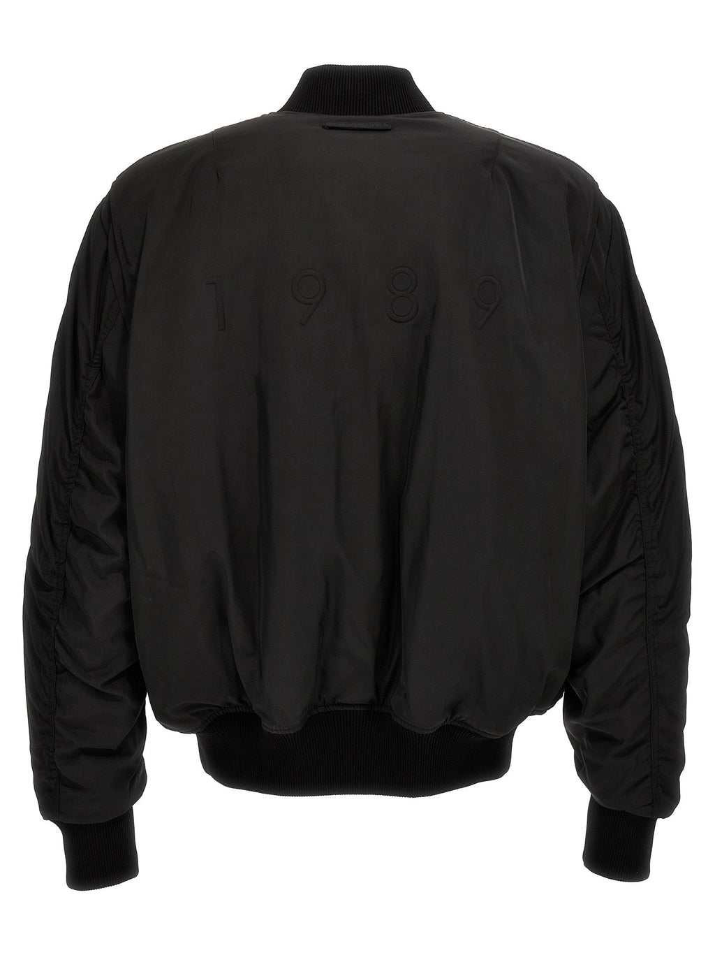 1989 Studio Black Polyester Bomber
