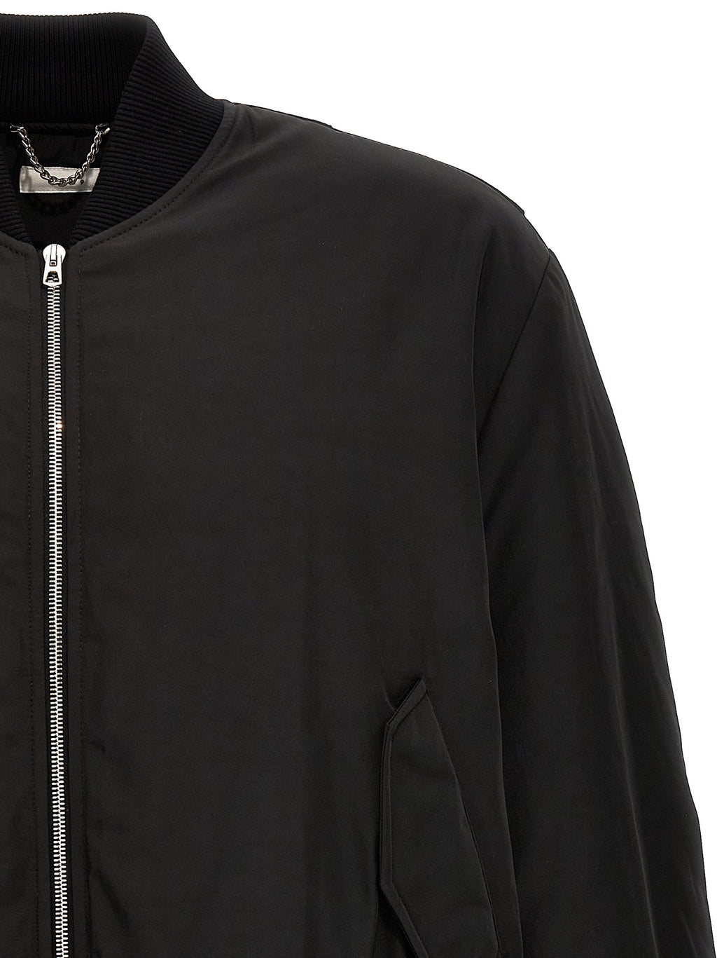 1989 Studio Black Polyester Bomber