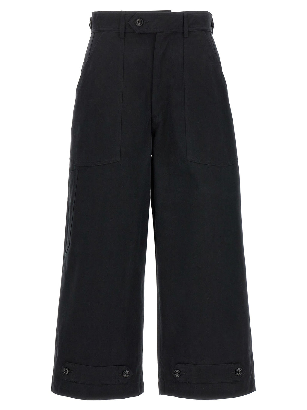 CELLAR DOOR Black Cotton Casual Pants