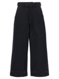 CELLAR DOOR Black Cotton Casual Pants
