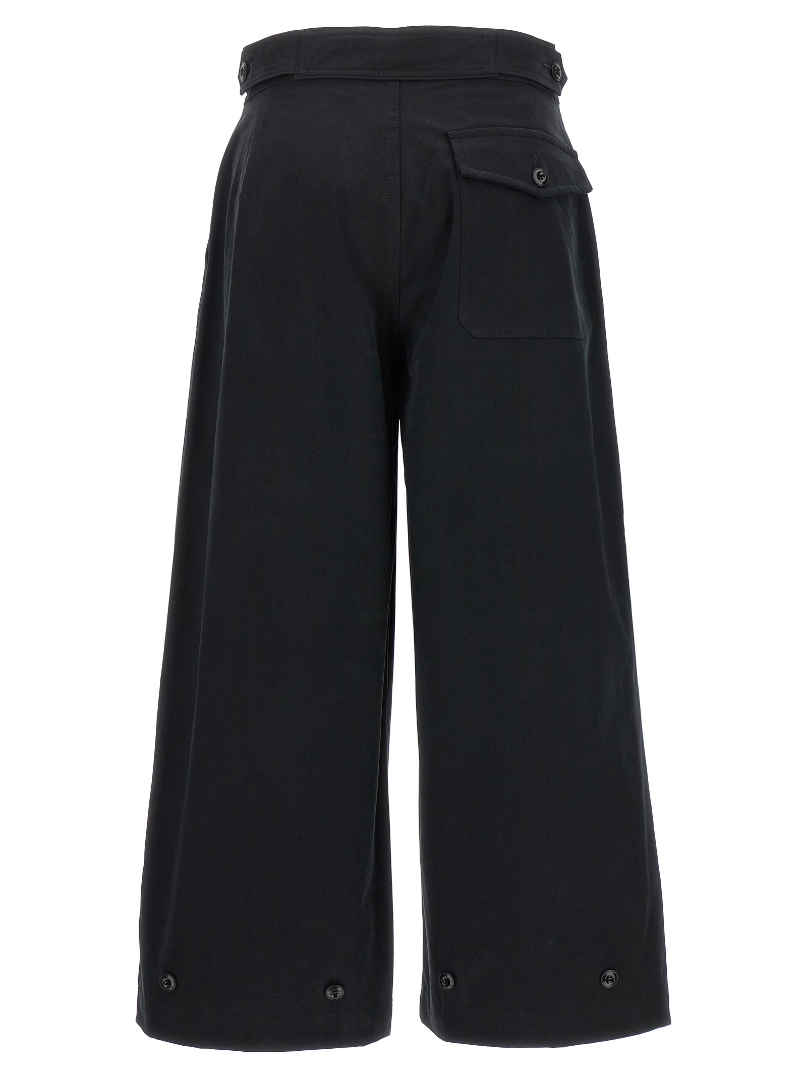 CELLAR DOOR Black Cotton Casual Pants