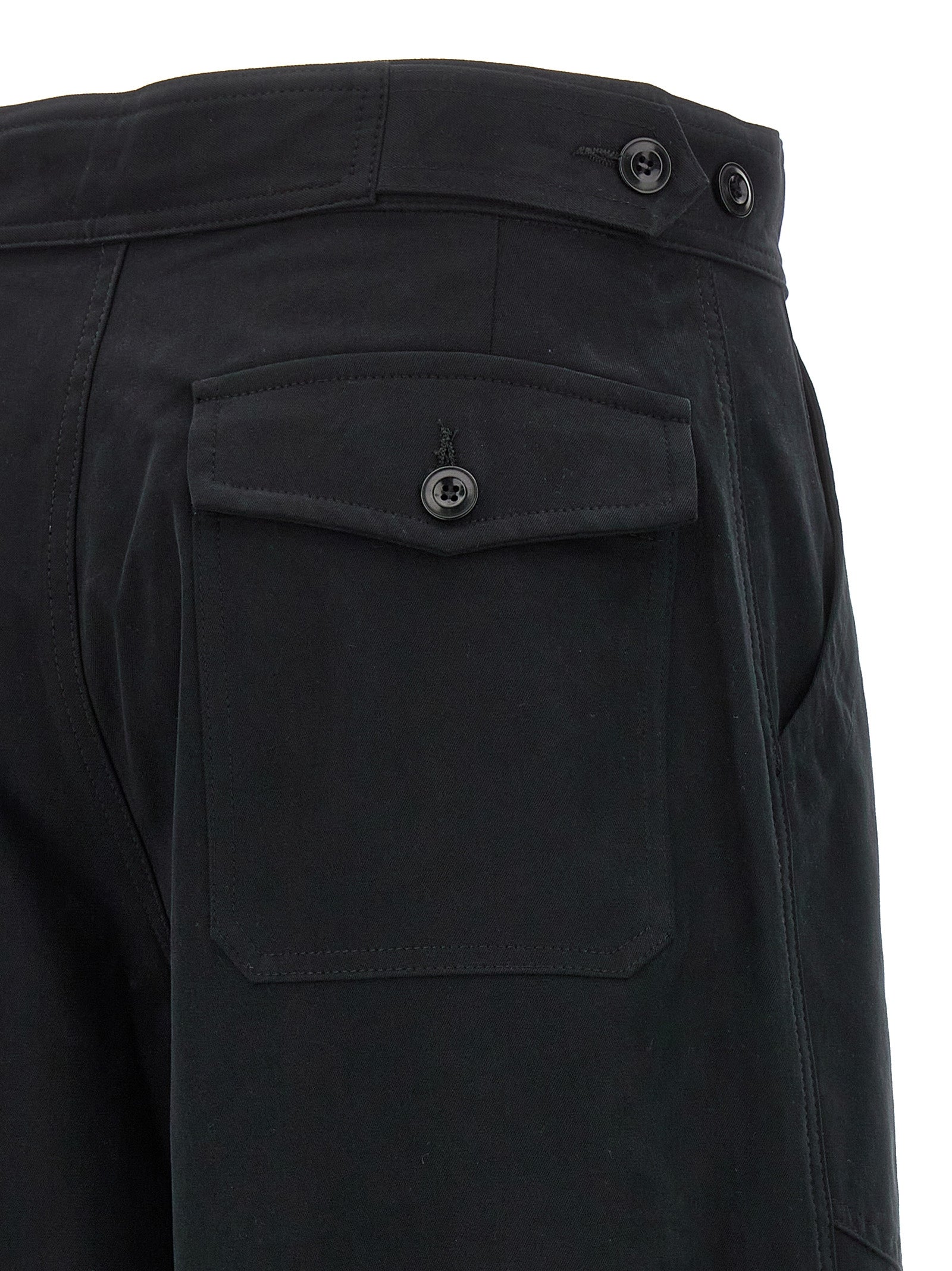 CELLAR DOOR Black Cotton Casual Pants