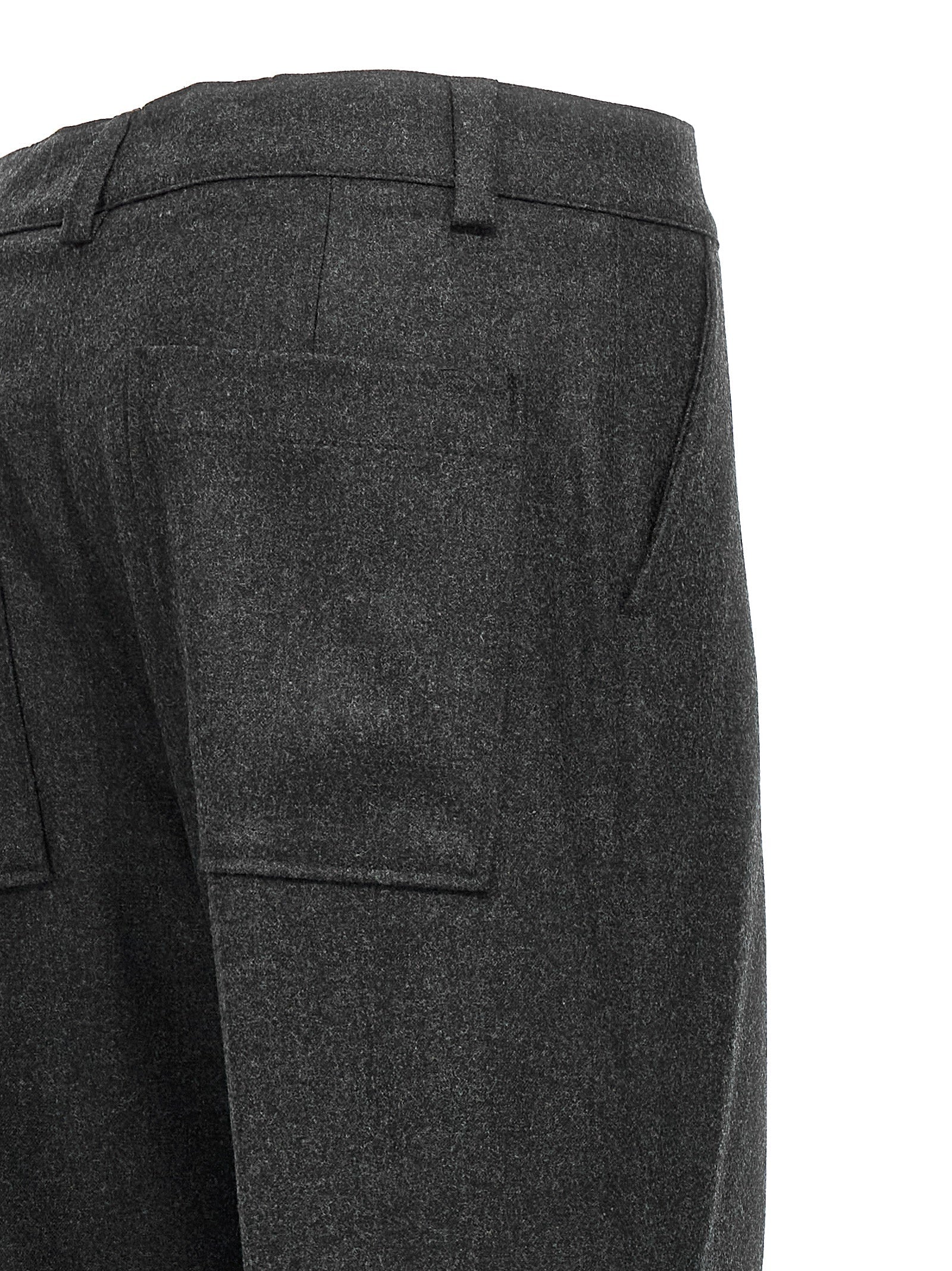 P.A.R.O.S.H. Gray Virgin Wool Cargo Pants