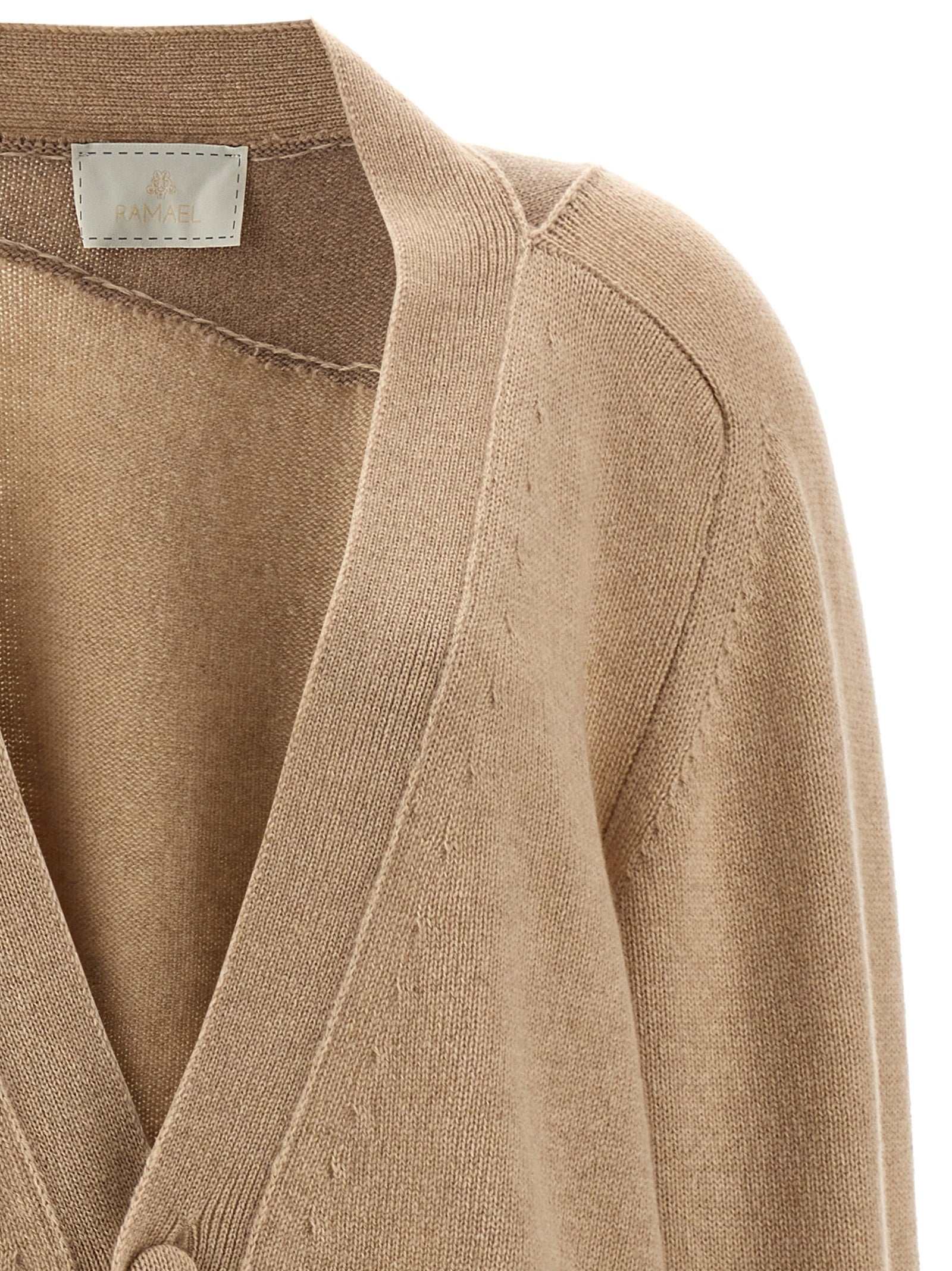 RAMAEL Beige Cashmere Cardigan