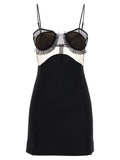 Nensi Dojaka Black Viscose Short Dress