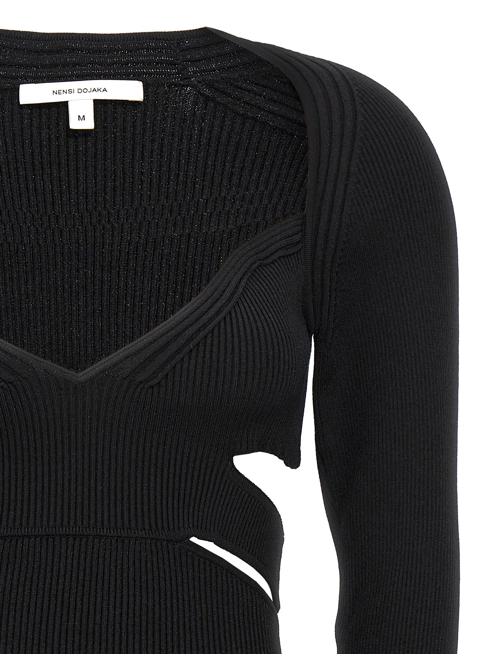 Nensi Dojaka Black Viscose Cardigan