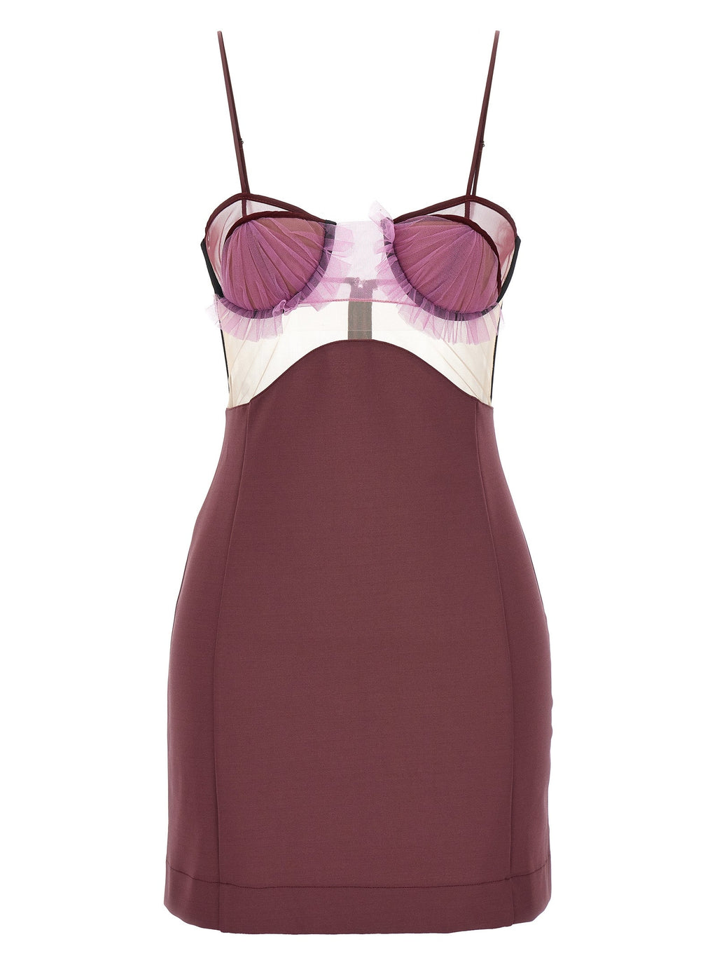 Nensi Dojaka Purple Viscose Short Dress