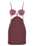 Nensi Dojaka Purple Viscose Short Dress