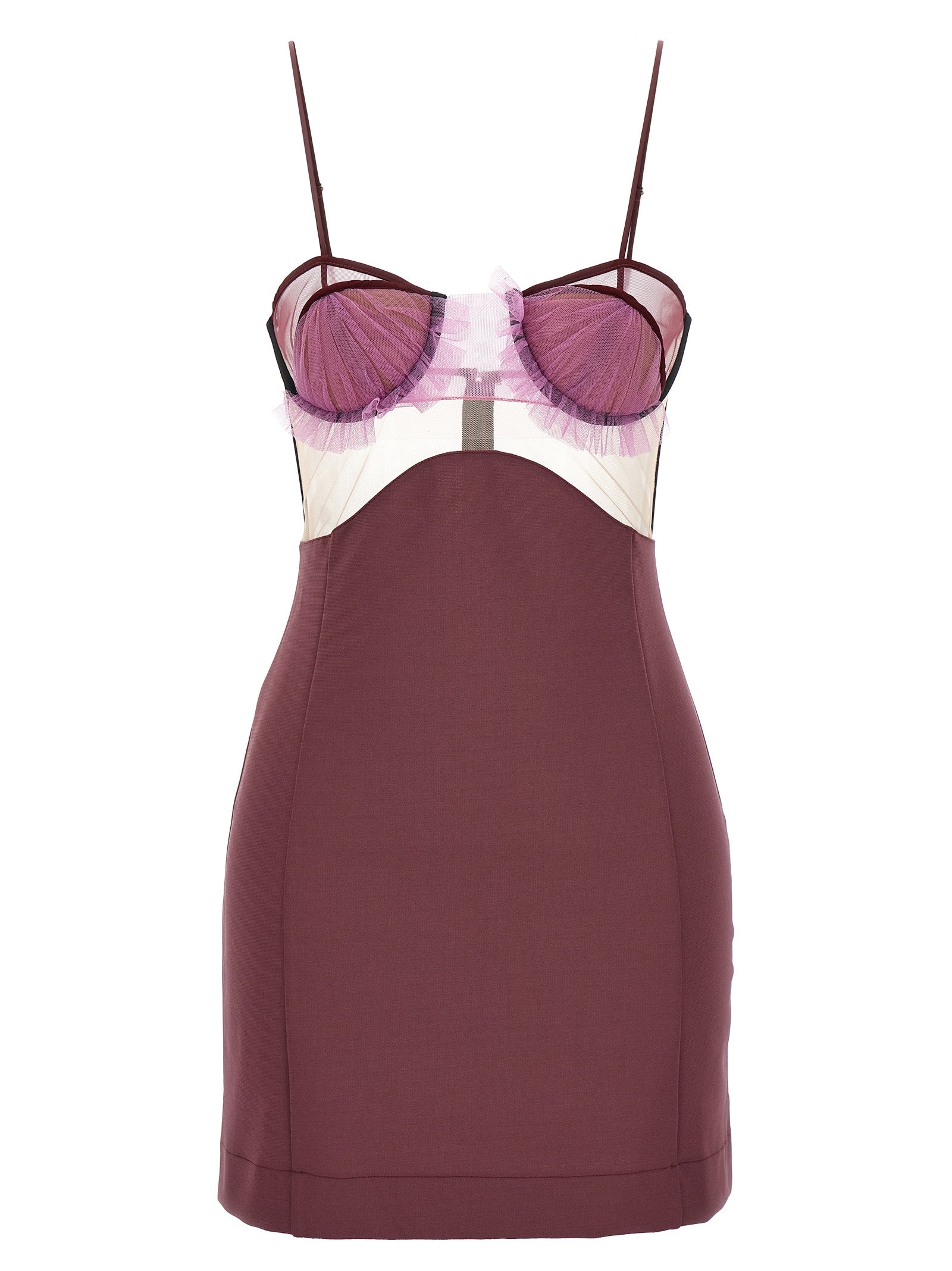 Nensi Dojaka Purple Viscose Short Dress