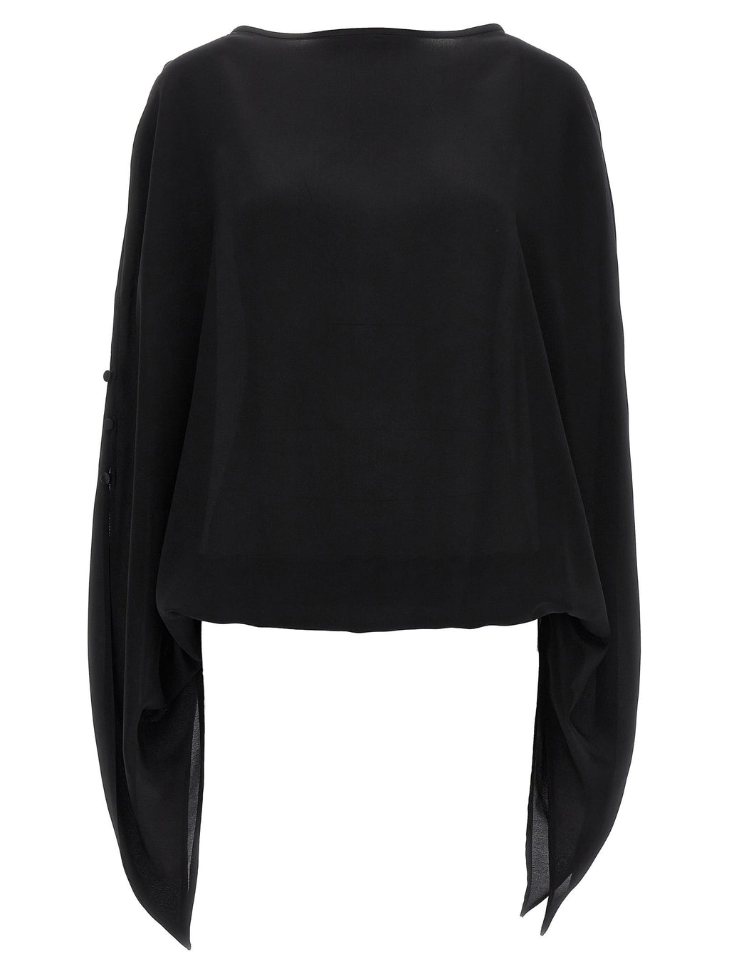 DI.LA3 PARI' Black Silk Blouse