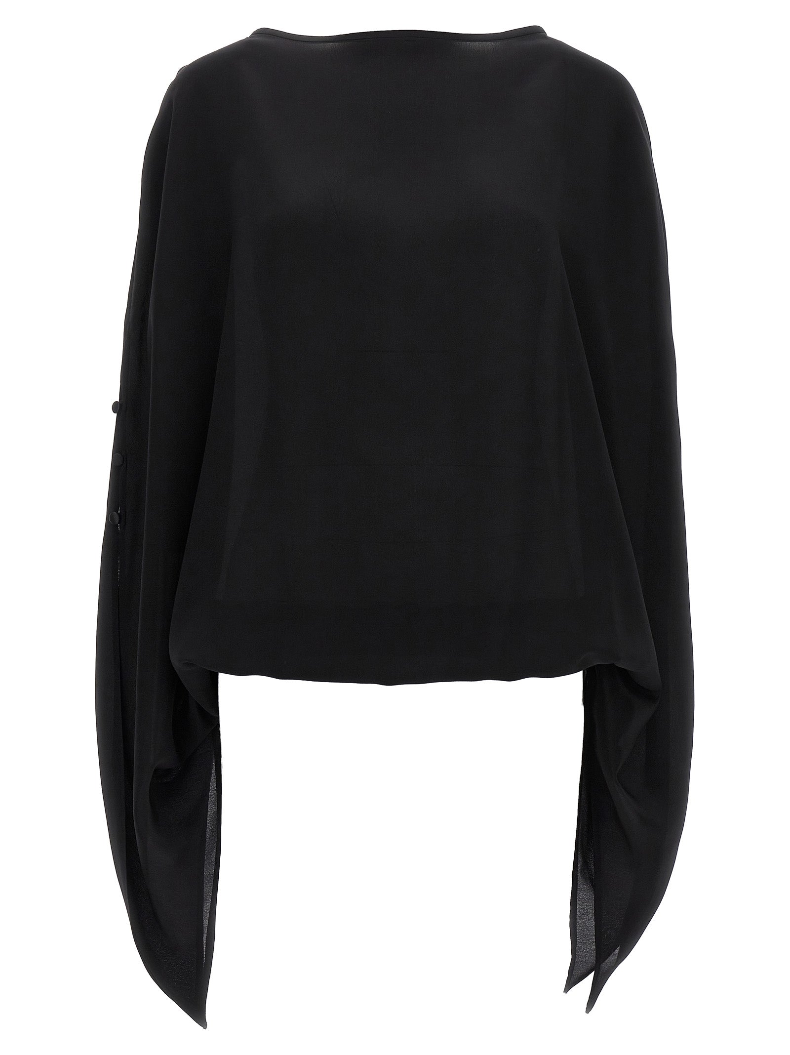 DI.LA3 PARI' Black Silk Blouse