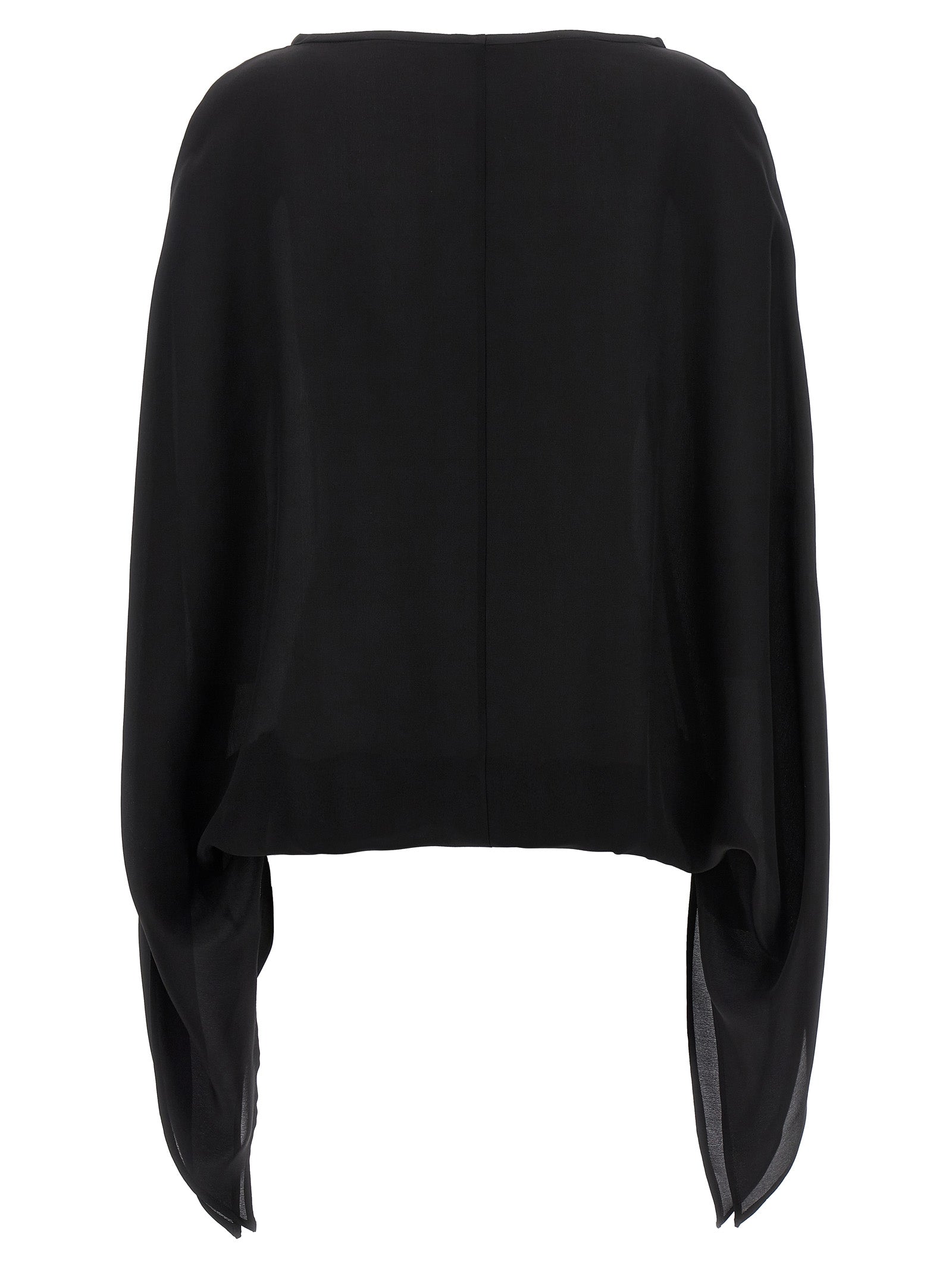 DI.LA3 PARI' Black Silk Blouse