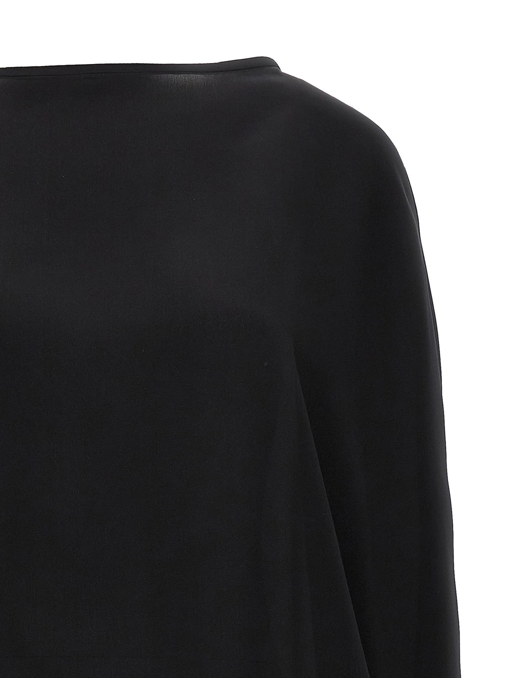 DI.LA3 PARI' Black Silk Blouse