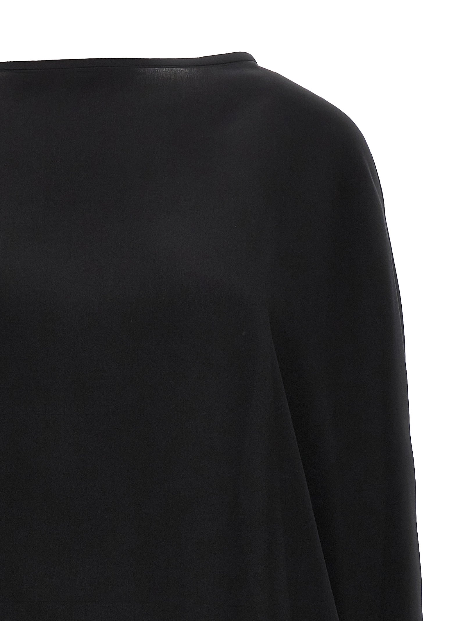 DI.LA3 PARI' Black Silk Blouse