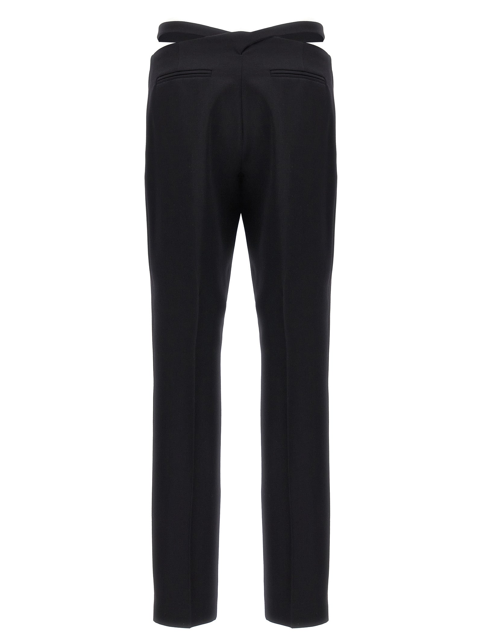 The Attico Black Virgin Wool Dress Pants