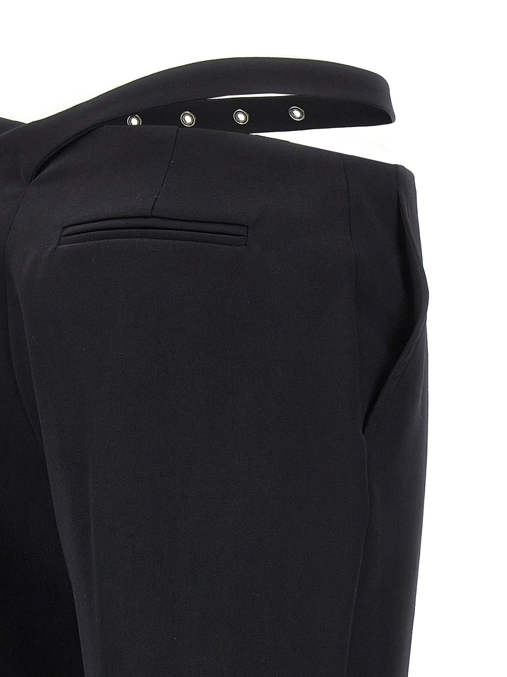 The Attico Black Virgin Wool Dress Pants