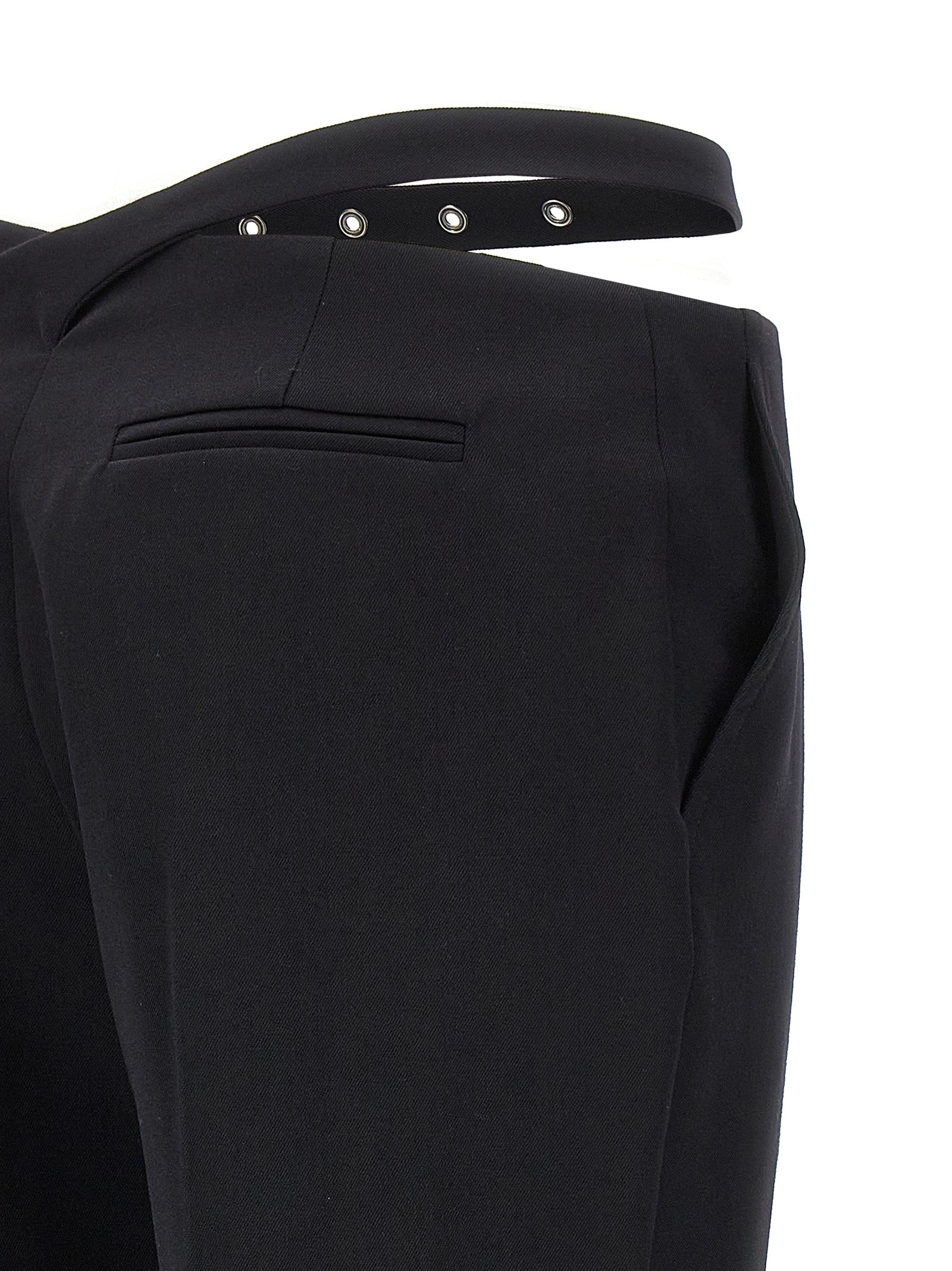 The Attico Black Virgin Wool Dress Pants