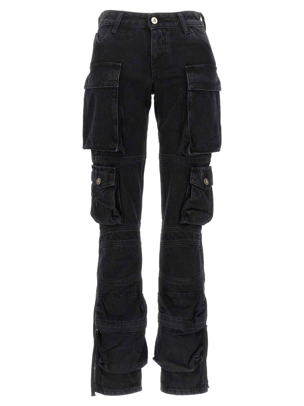 The Attico Black Cotton Cargo Pants