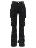 The Attico Black Cotton Cargo Pants