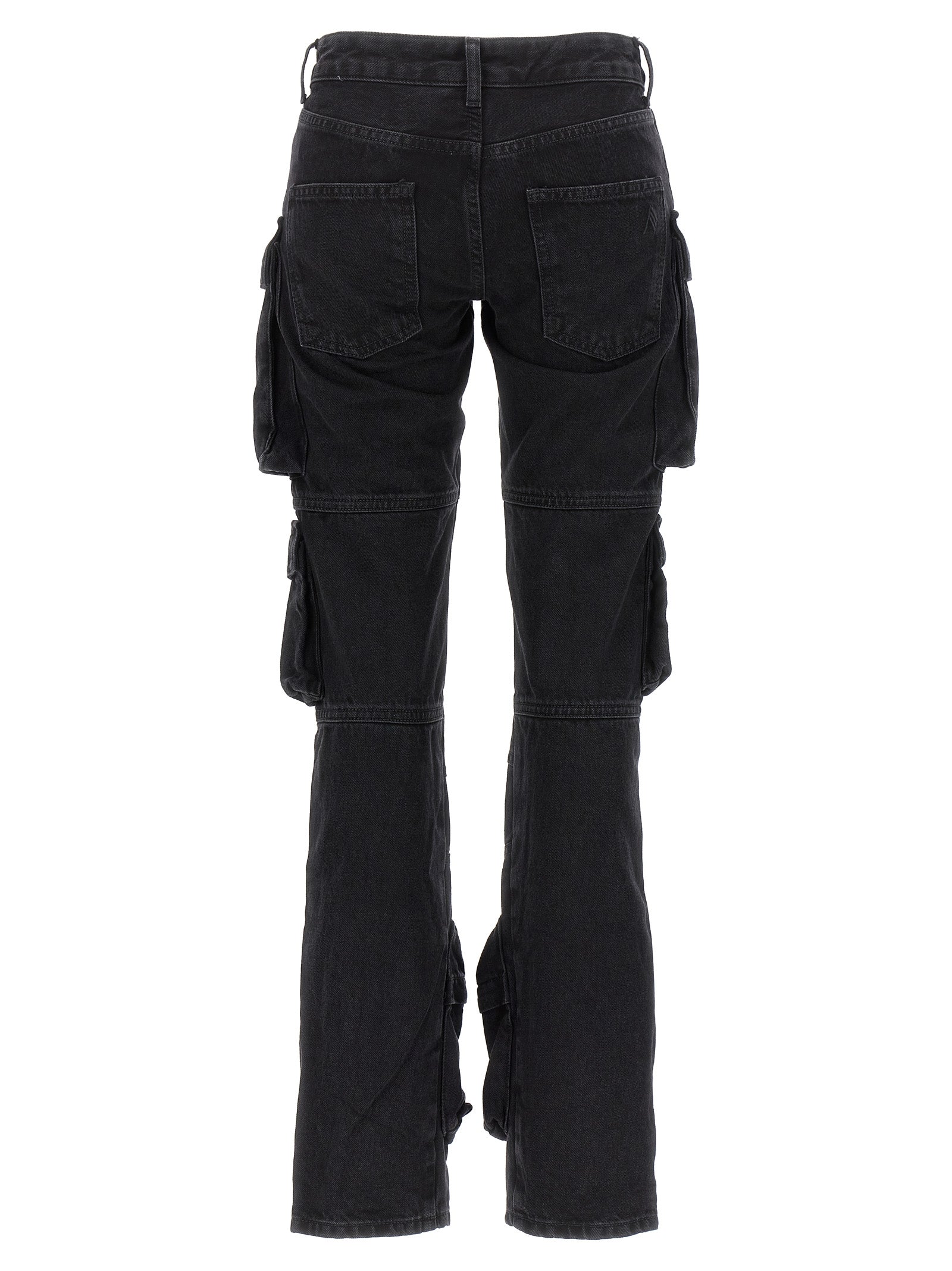 The Attico Black Cotton Cargo Pants