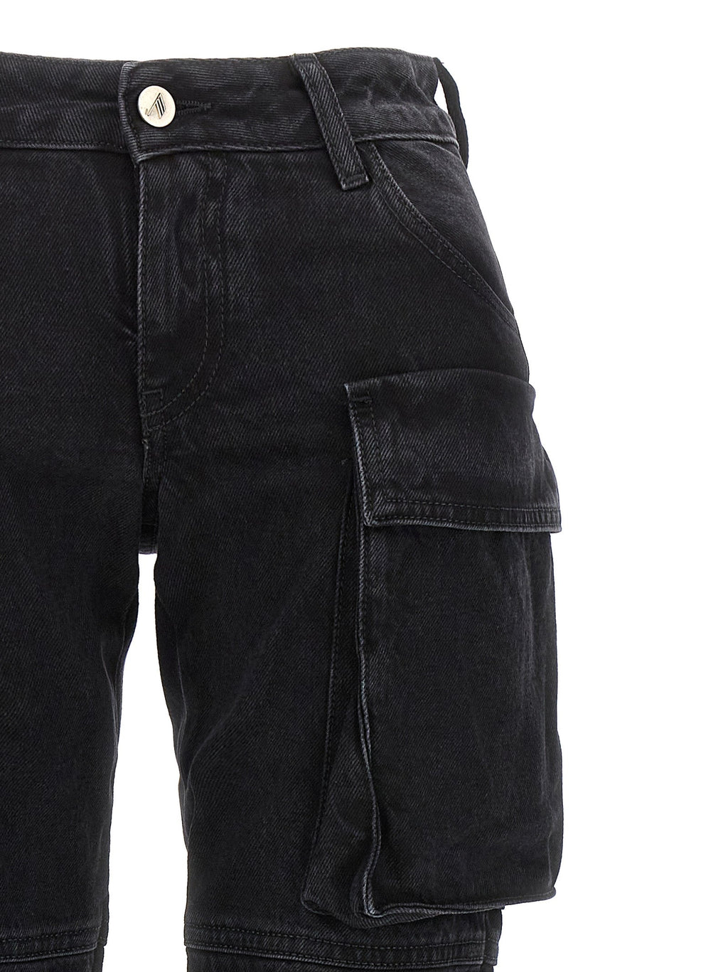 The Attico Black Cotton Cargo Pants