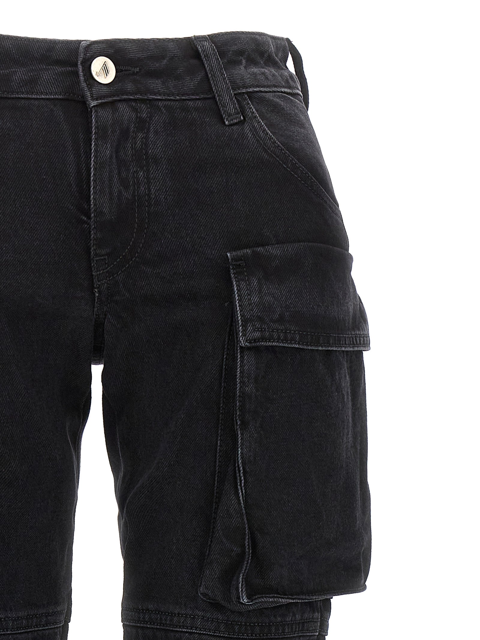 The Attico Black Cotton Cargo Pants
