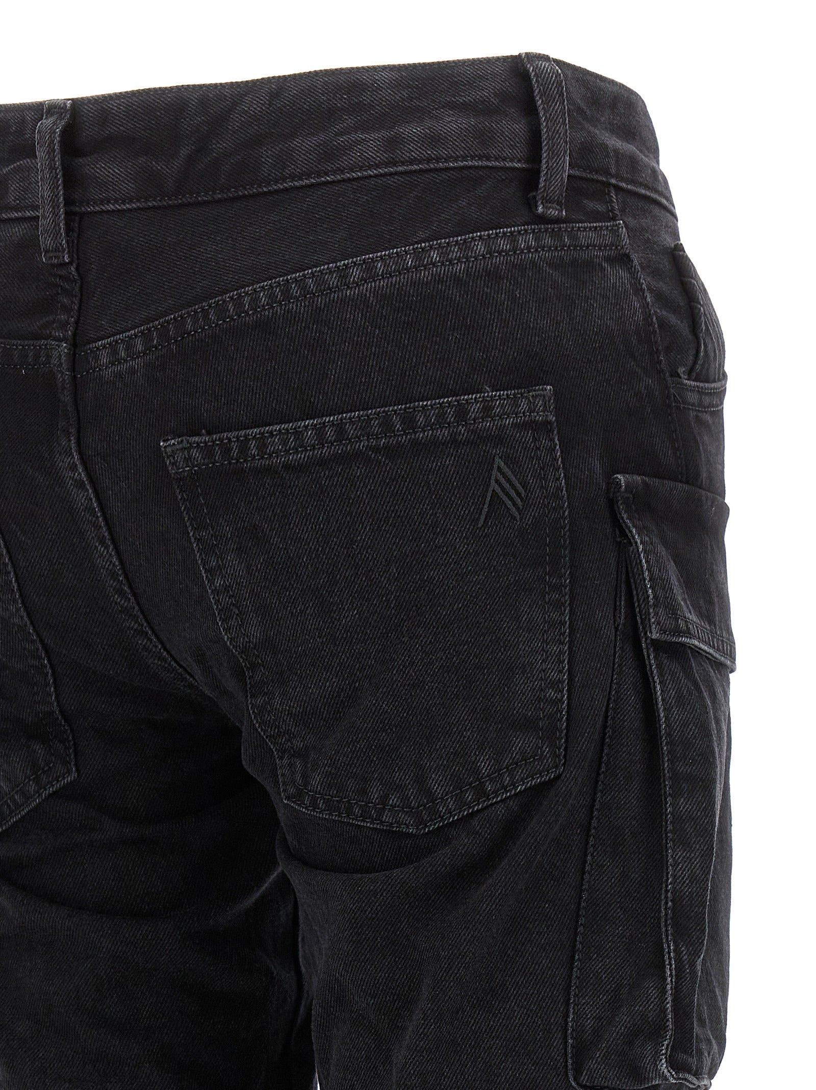 The Attico Black Cotton Cargo Pants