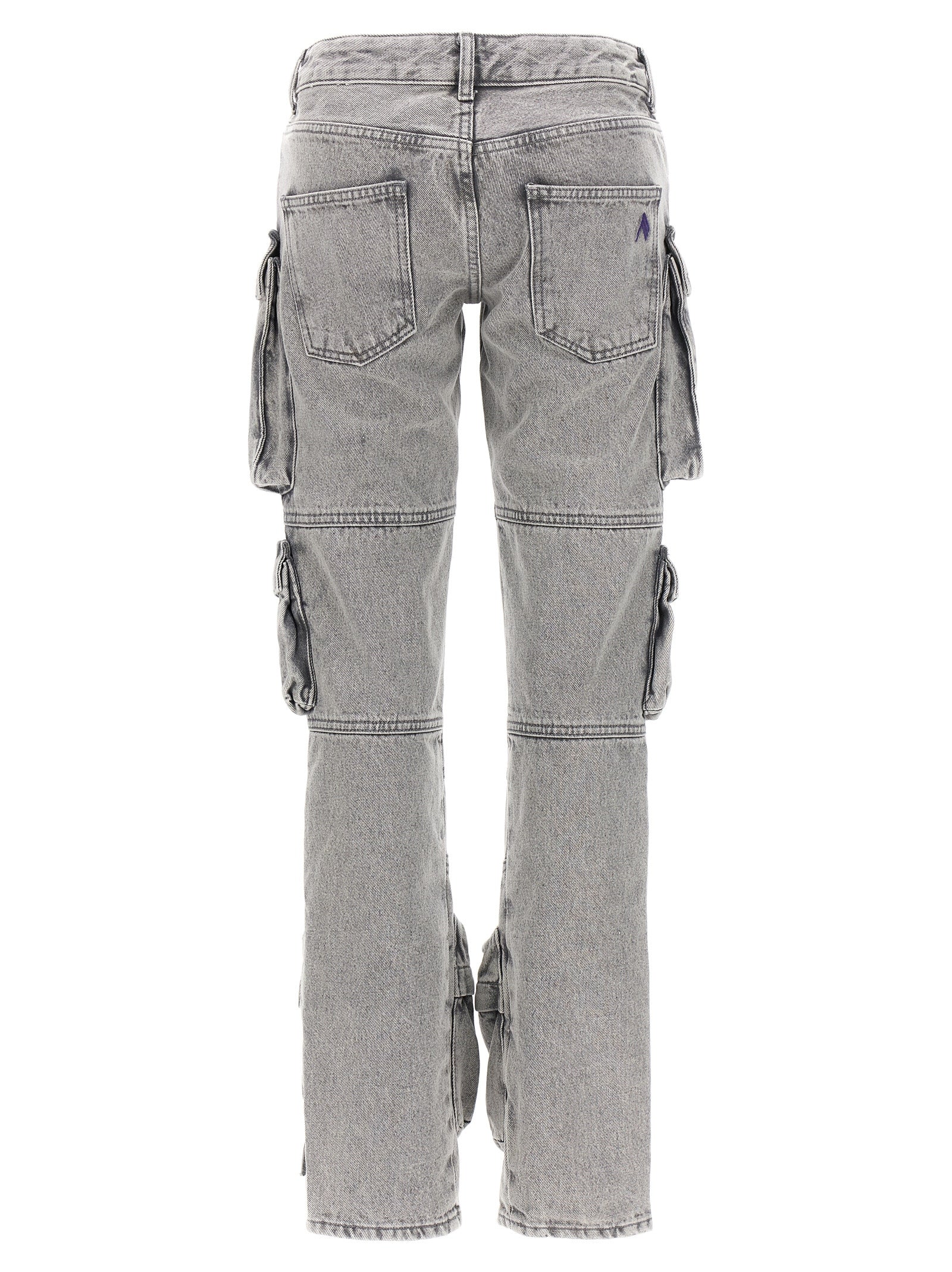 The Attico Gray Cotton Cargo Pants