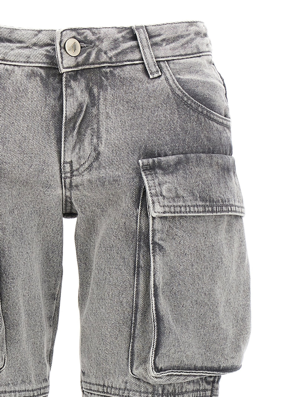 The Attico Gray Cotton Cargo Pants