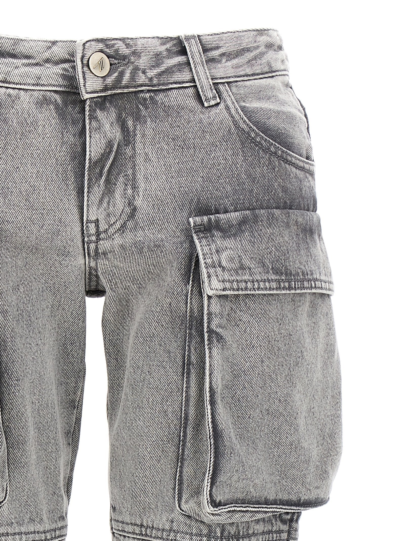 The Attico Gray Cotton Cargo Pants