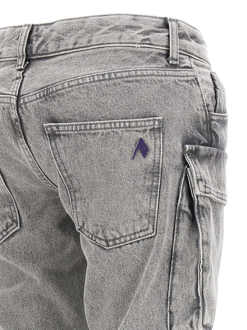 The Attico Gray Cotton Cargo Pants