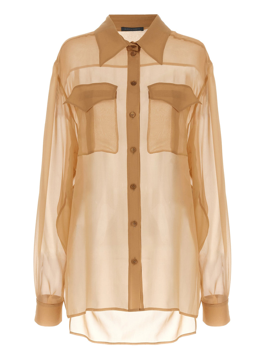 Alberta Ferretti Beige Silk Blouse