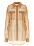 Alberta Ferretti Beige Silk Blouse