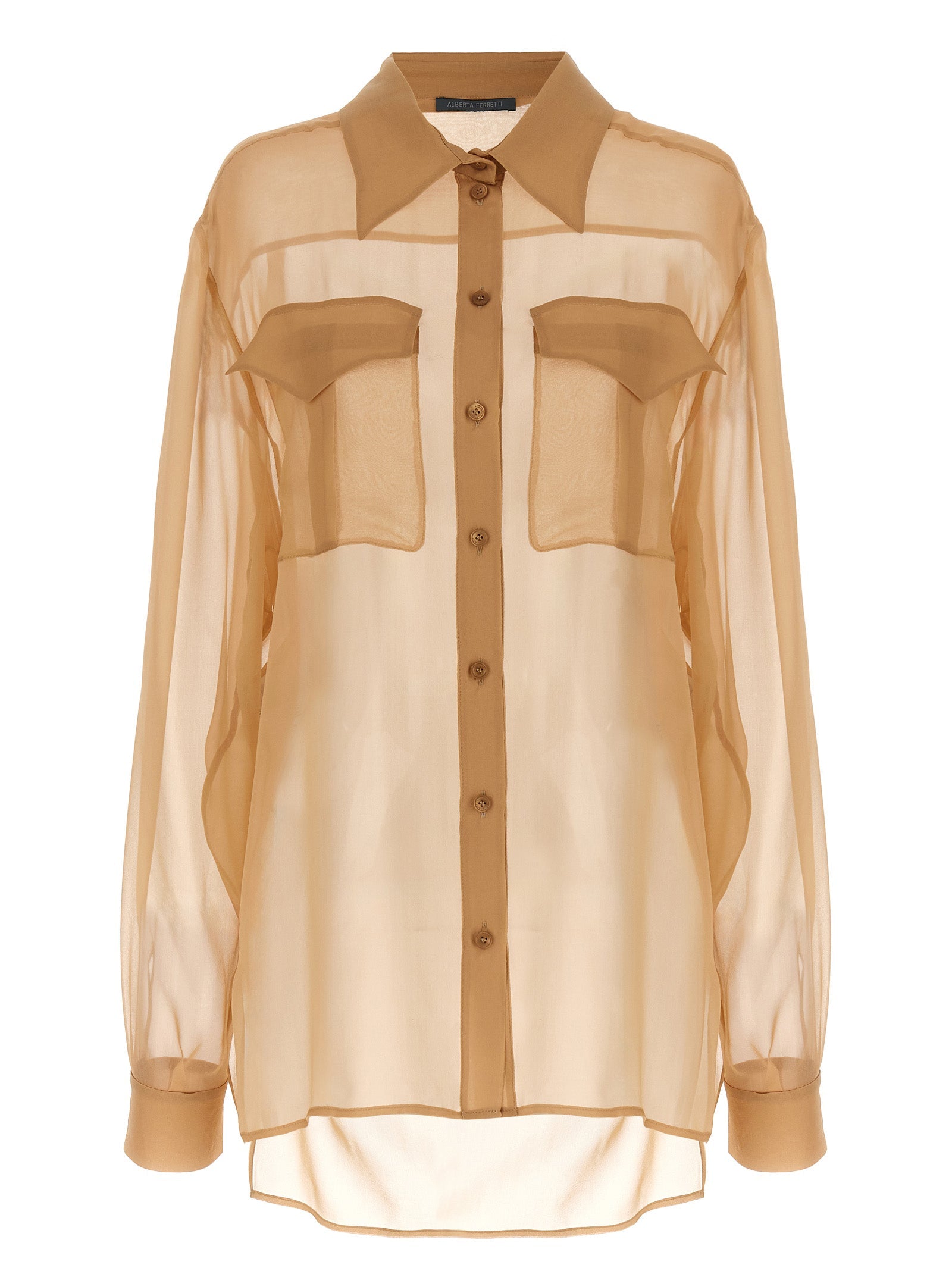 Alberta Ferretti Beige Silk Blouse
