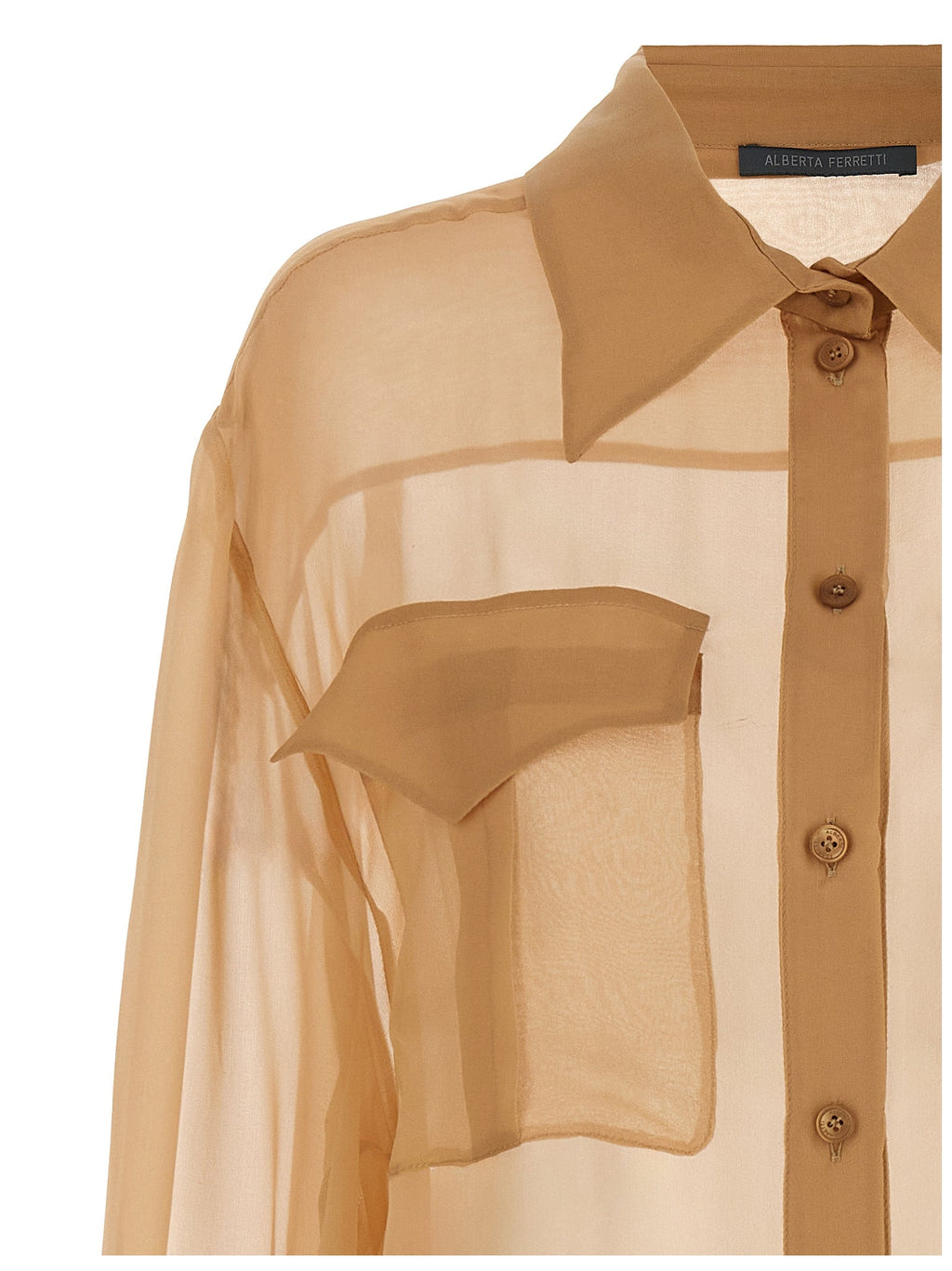 Alberta Ferretti Beige Silk Blouse