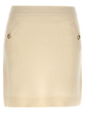 Michael Kors White Wool Long Skirt