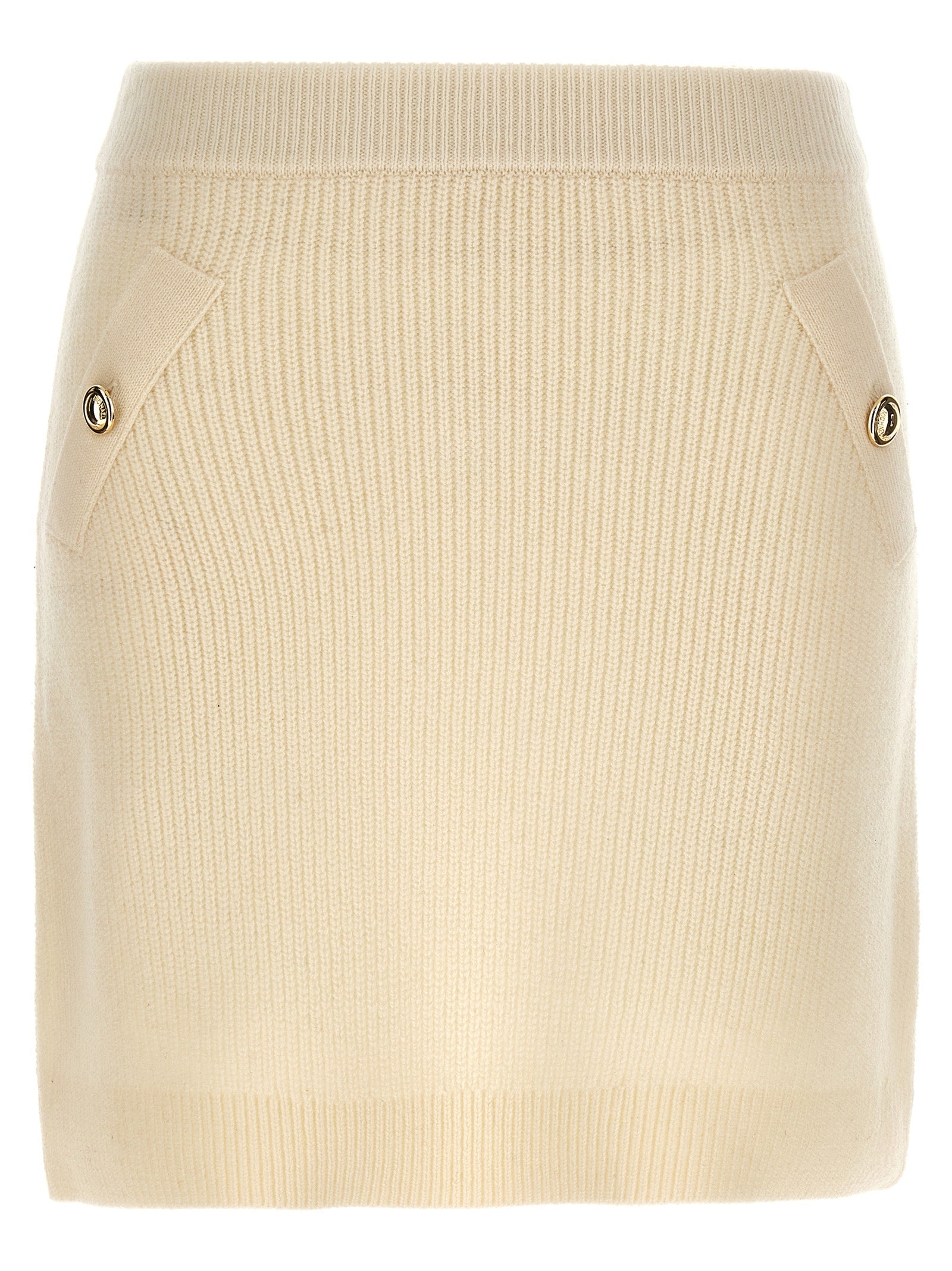 Michael Kors White Wool Long Skirt