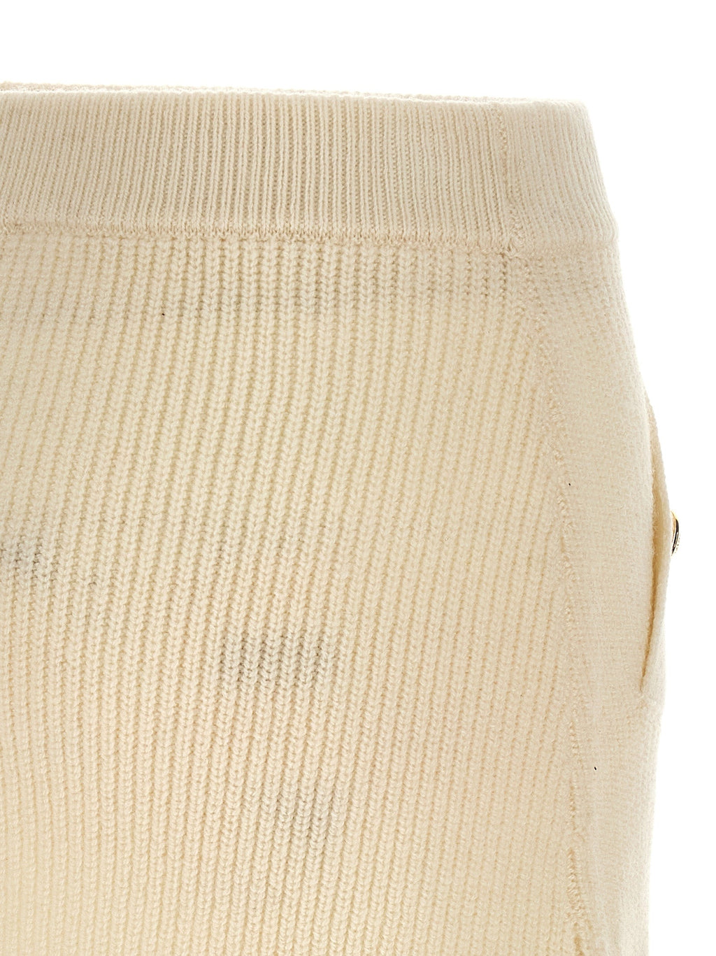 Michael Kors White Wool Long Skirt