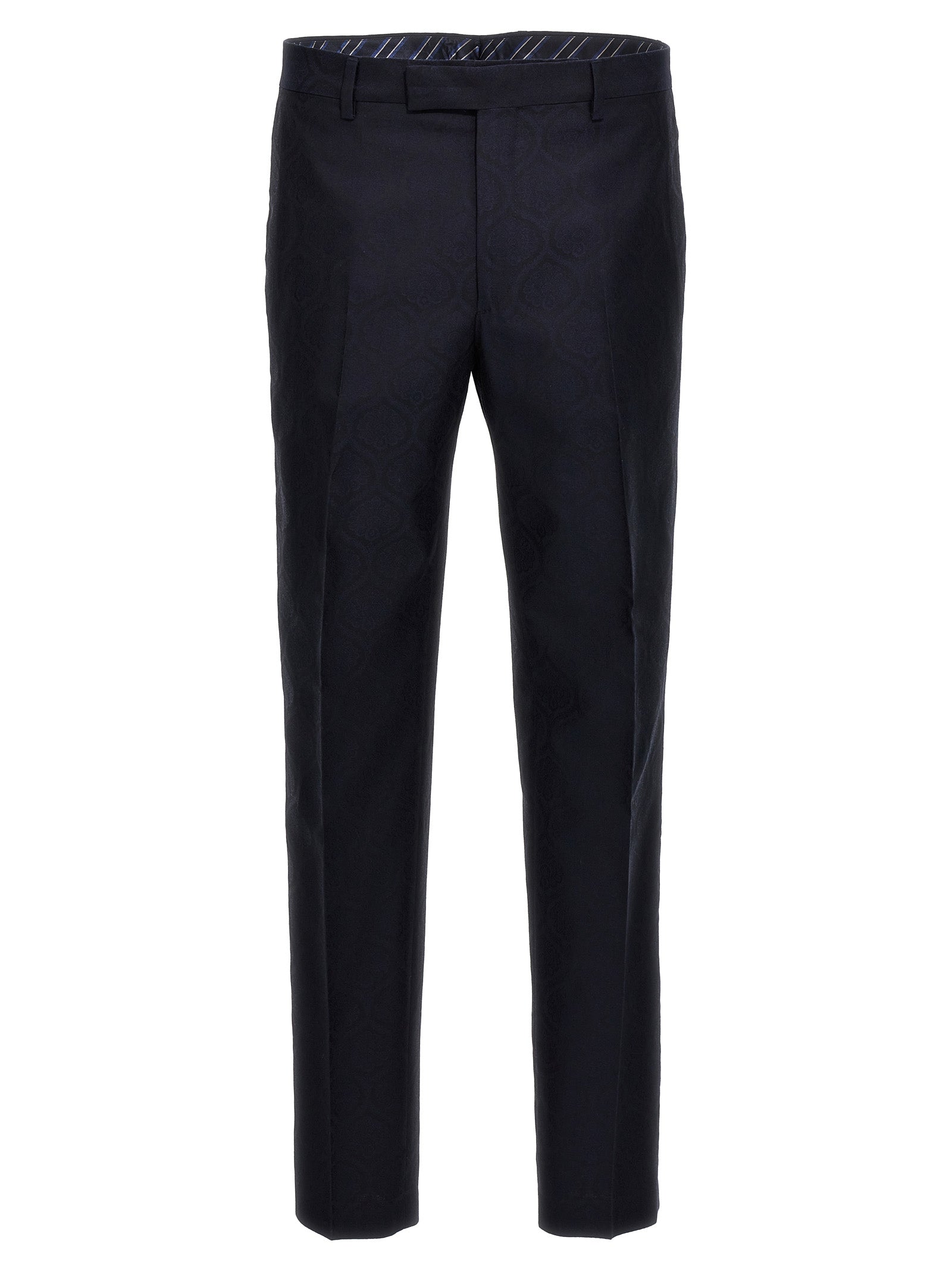Etro Blue Cotton Dress Pants