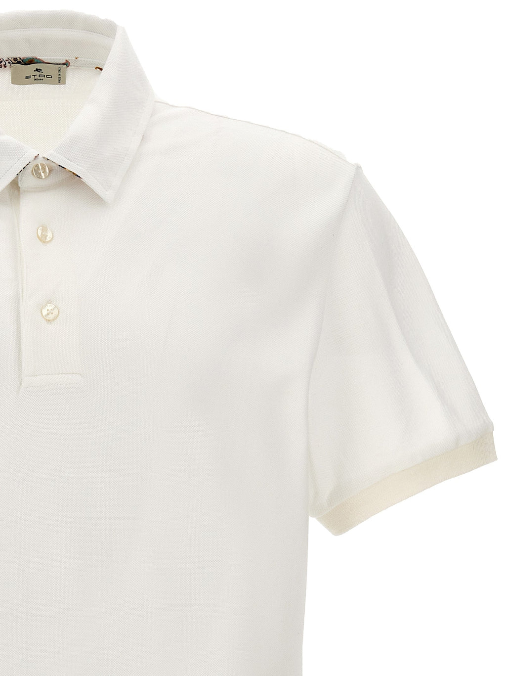 Etro White Cotton Polo Shirt