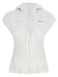 Ferragamo White Polyamide Sleeveless Jacket