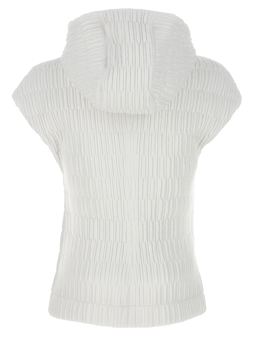 Ferragamo White Polyamide Sleeveless Jacket