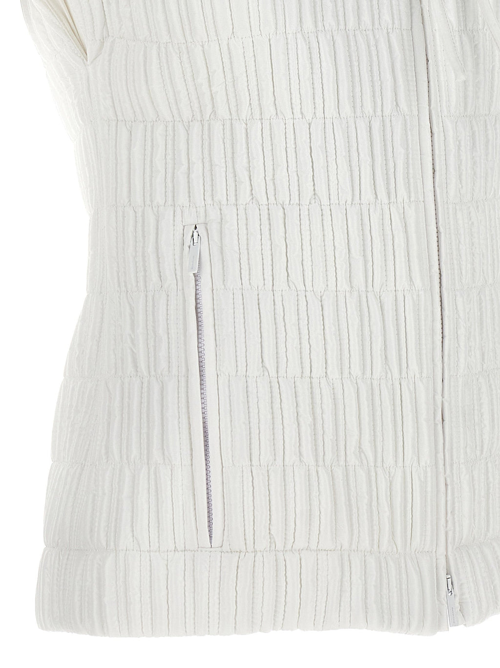 Ferragamo White Polyamide Sleeveless Jacket