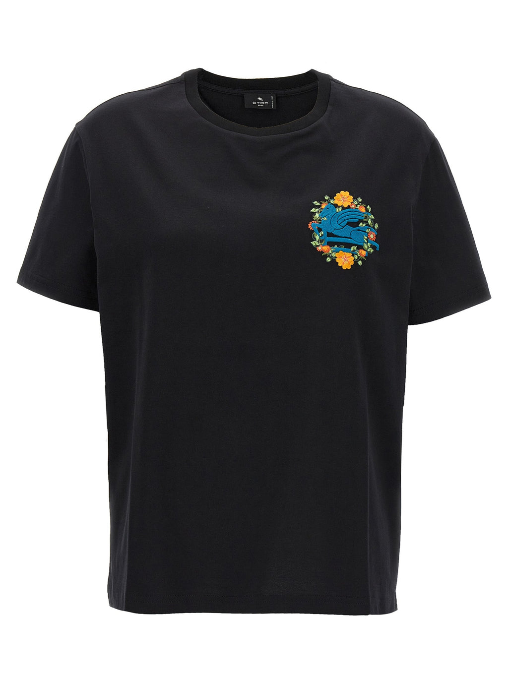 Etro Black Cotton T-Shirt