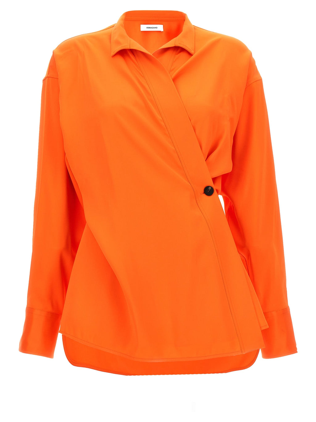 Ferragamo Orange Viscose Blouse