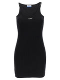 Off-White Black Cotton Short Dress